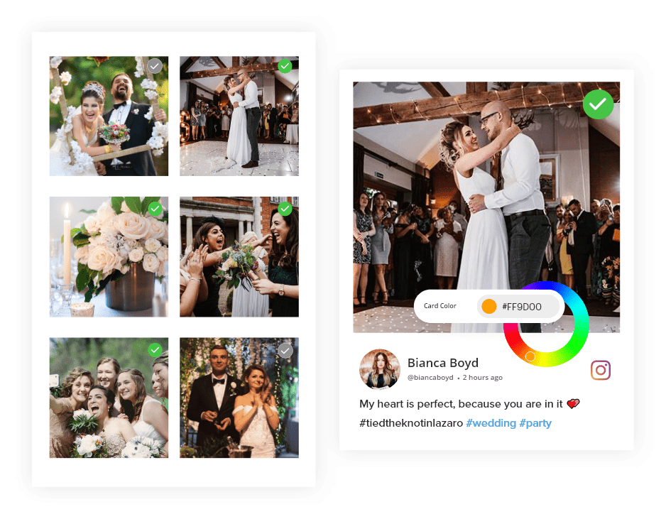 Moderate & Customize Your Wedding Feed