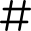 Twitter Hashtag Icon