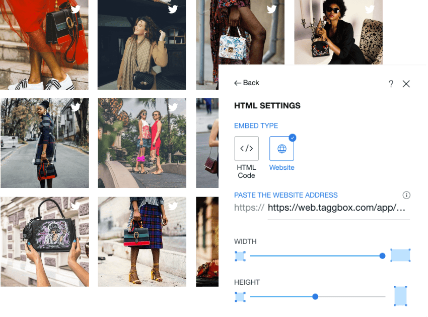 Taggbox Twitter Widget For Wix