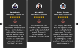 Airbnb customer reviews widget