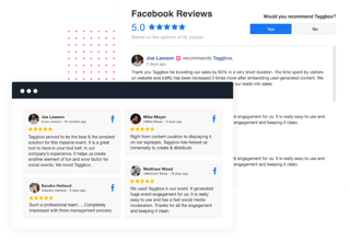 Facebook reviews widget for website
