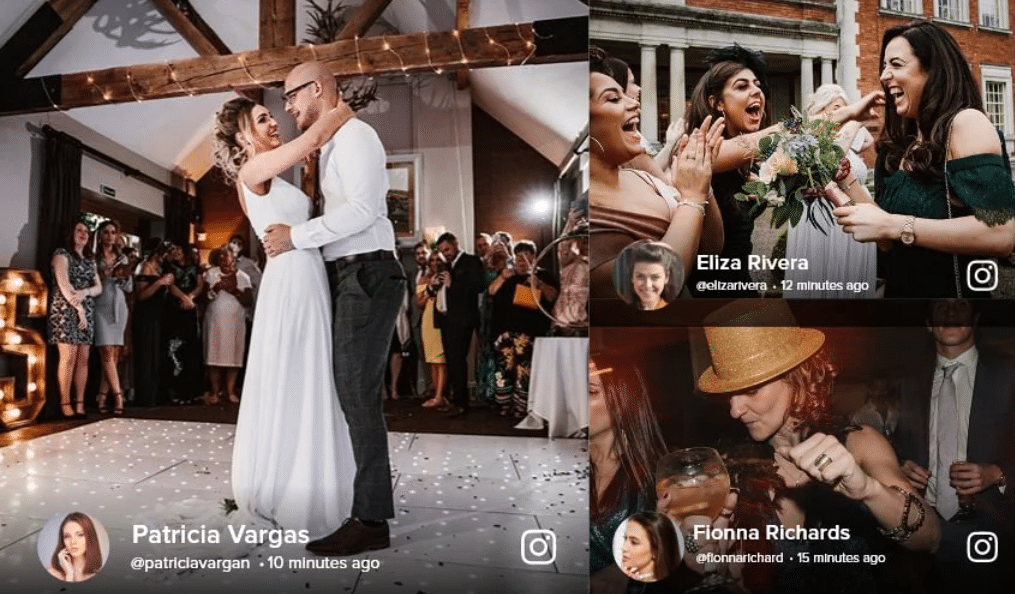 features of wedding hashtag wall