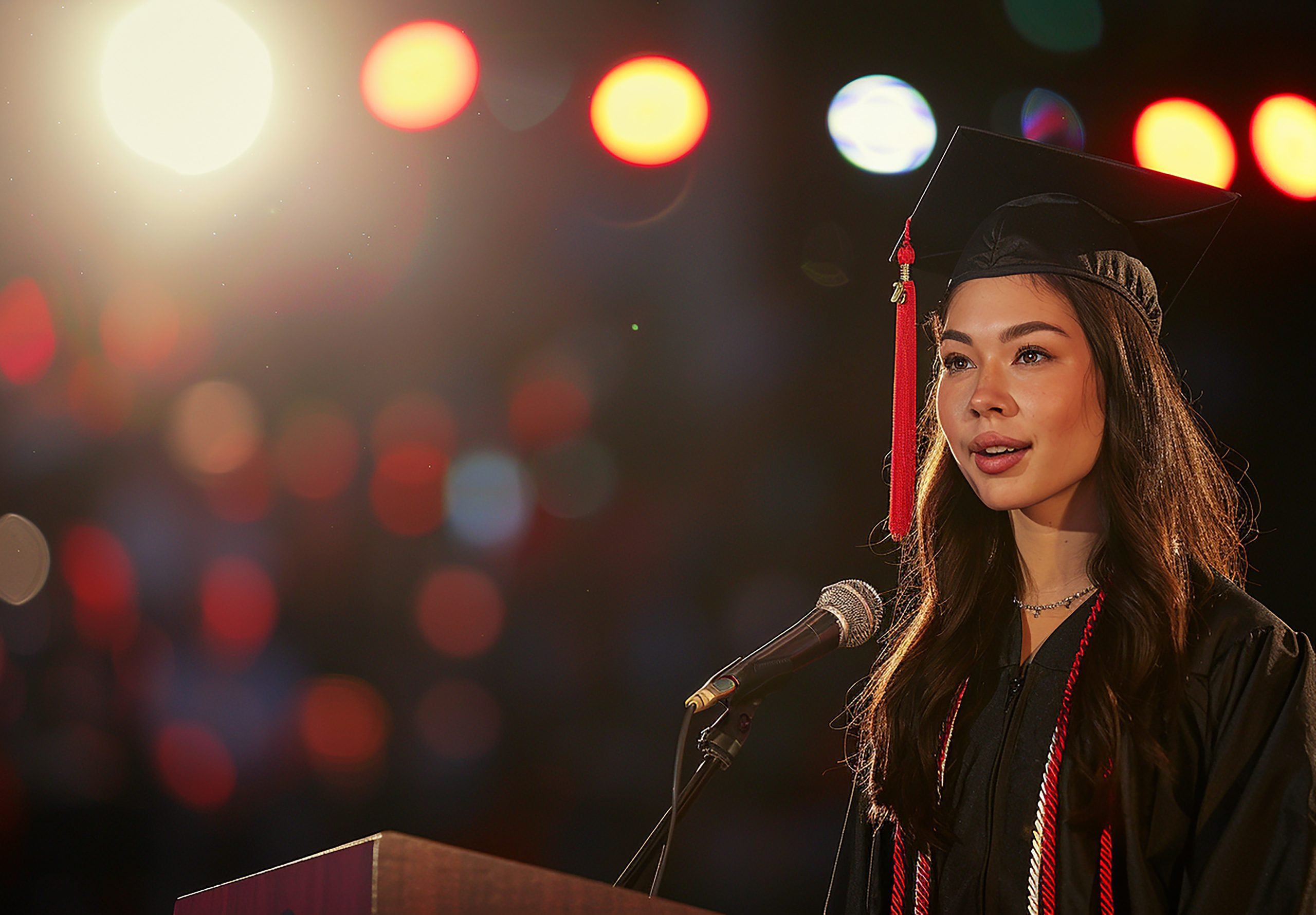 karaoke stage at graduation