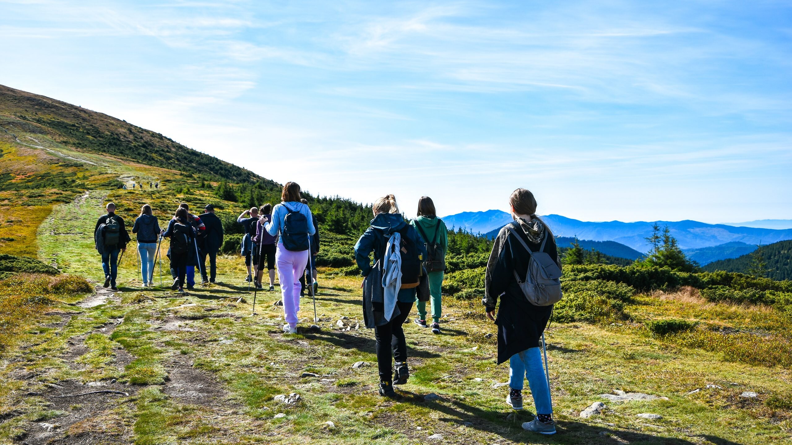 Trekking with corporate team