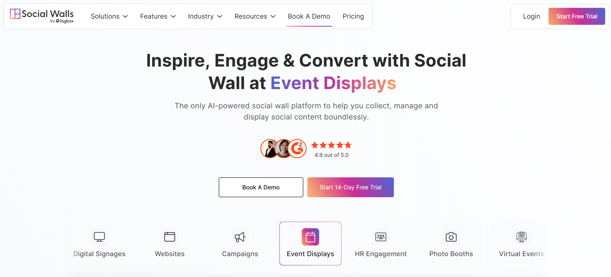 social media wall