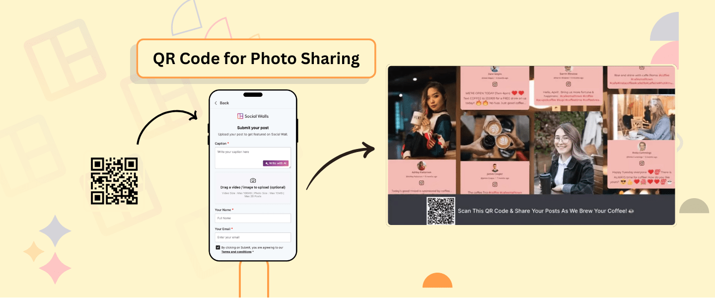 QR code for photo sharing