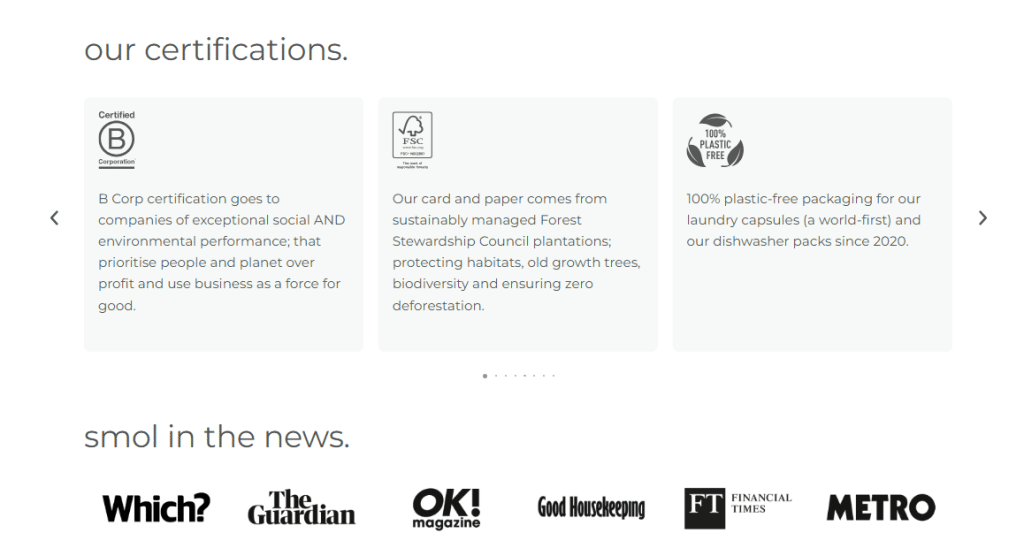 Social Proof example