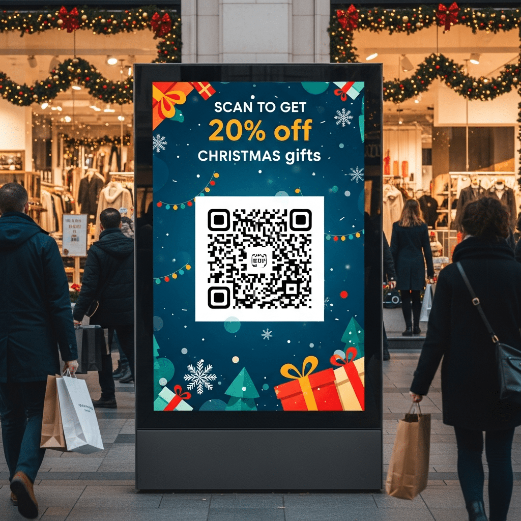 Display out of home advertising for christmas