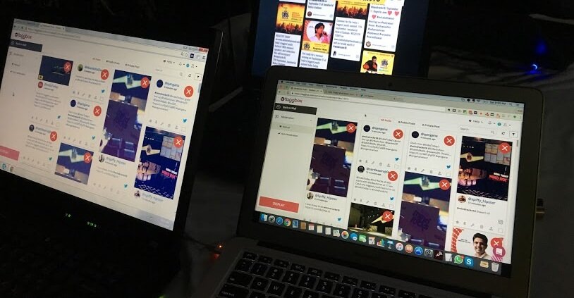 modulating content at Twitter Wall