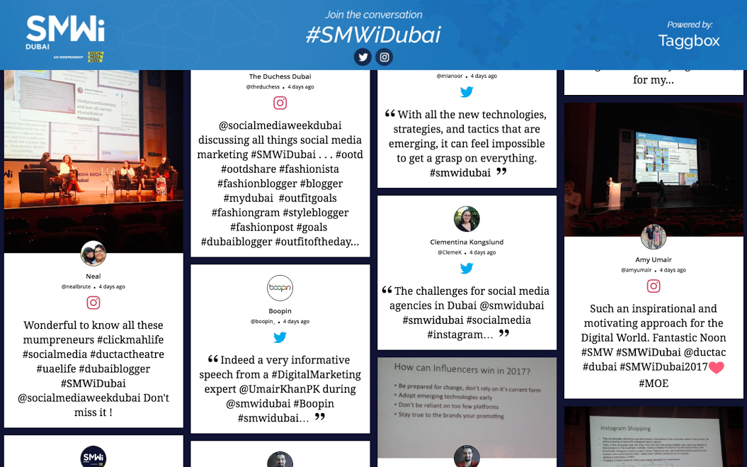 Social Wall on website