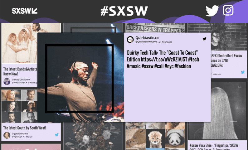 live social media wall music