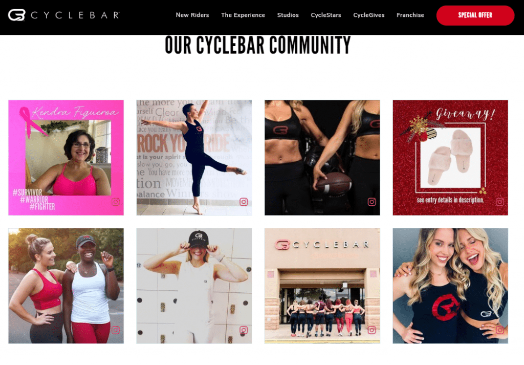 live hashtag feed on website