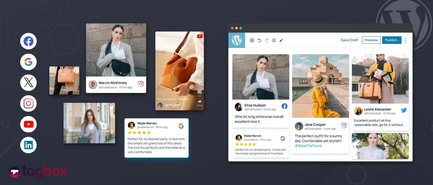 social media feeds to wordpress