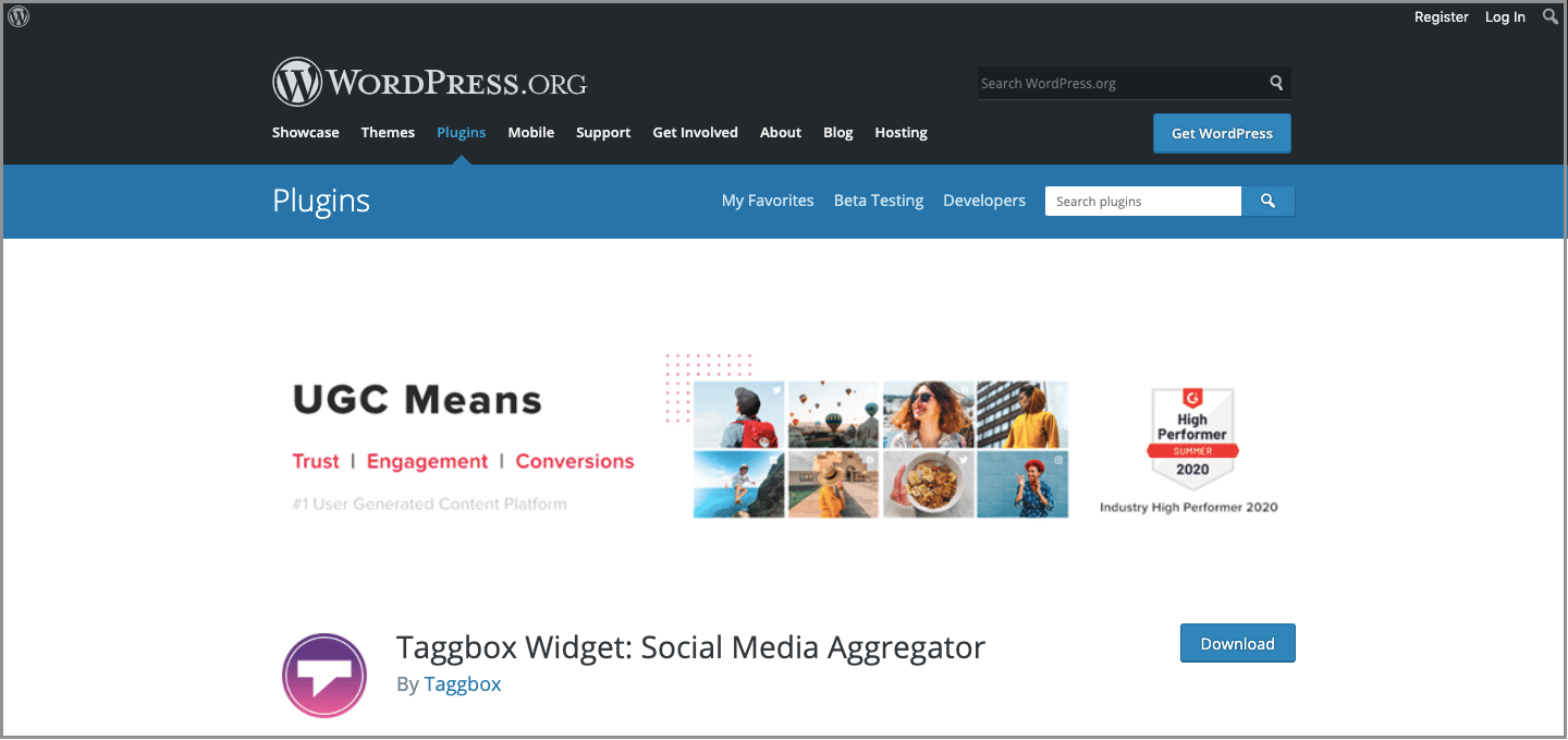 Taggbox Widget WordPress Plugin