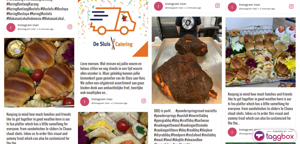 Instagram Wall for Restaurant