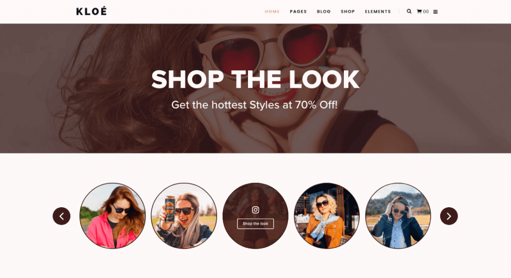 Shoppable Instagram stories on website