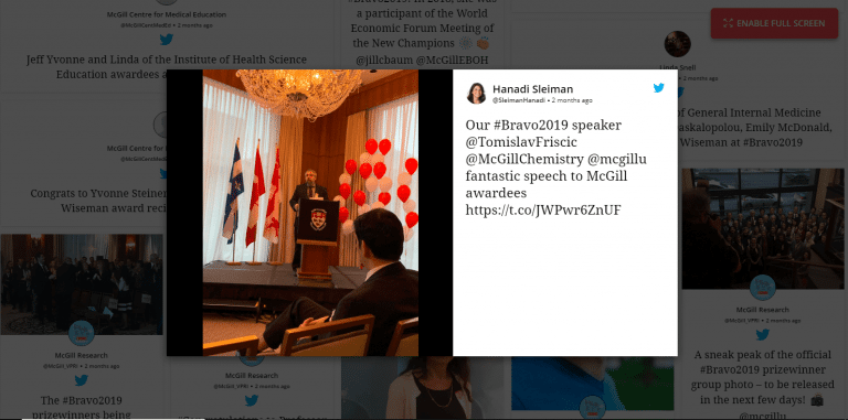 Mc Gill University Social Wall