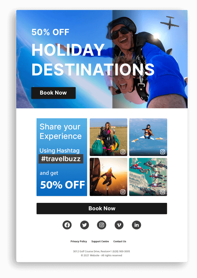 Social wall in Email Marketing