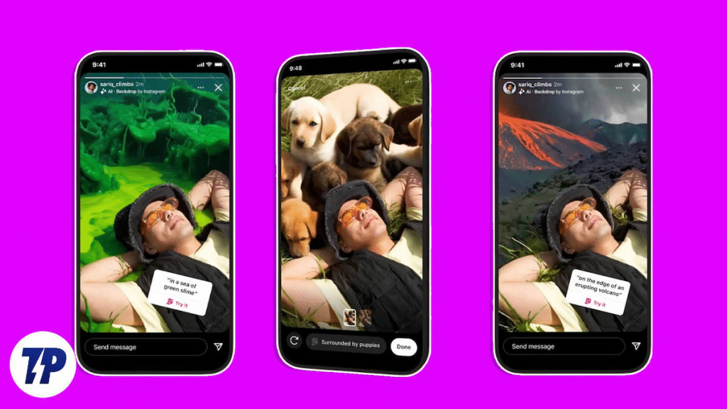 AI background in stories