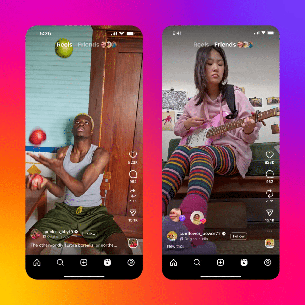 friends tab in reels instagram updates
