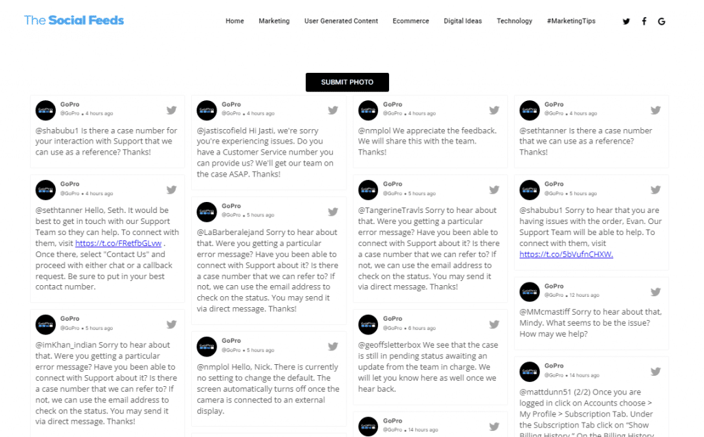 Twitter Feed example