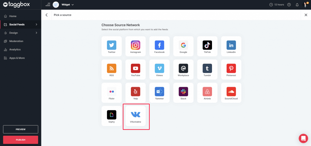 VKontakte to aggregate content