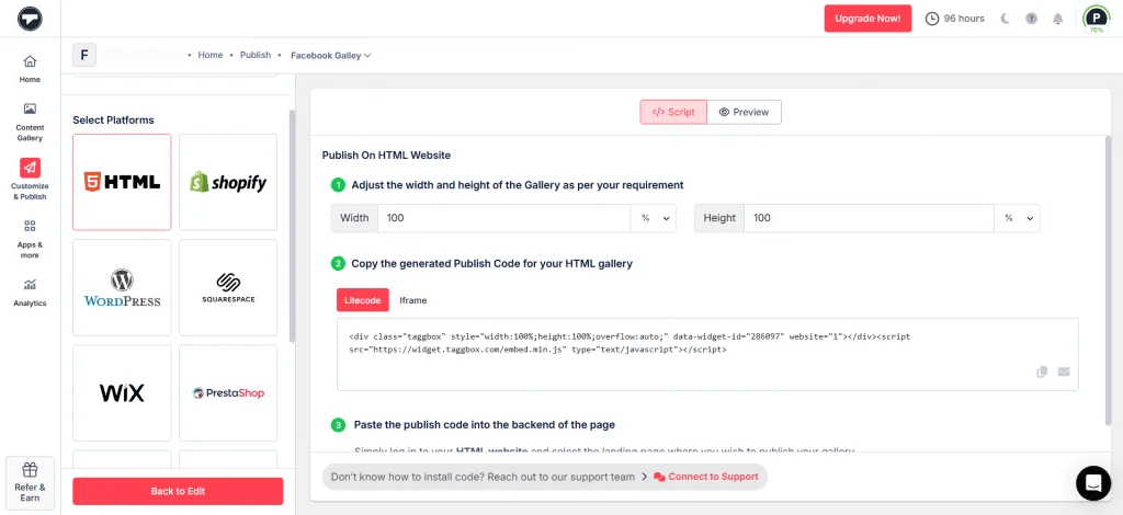 add facebook photo album to CMS platform
