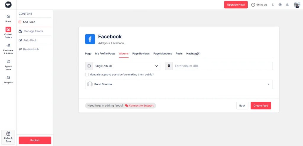 select connection type