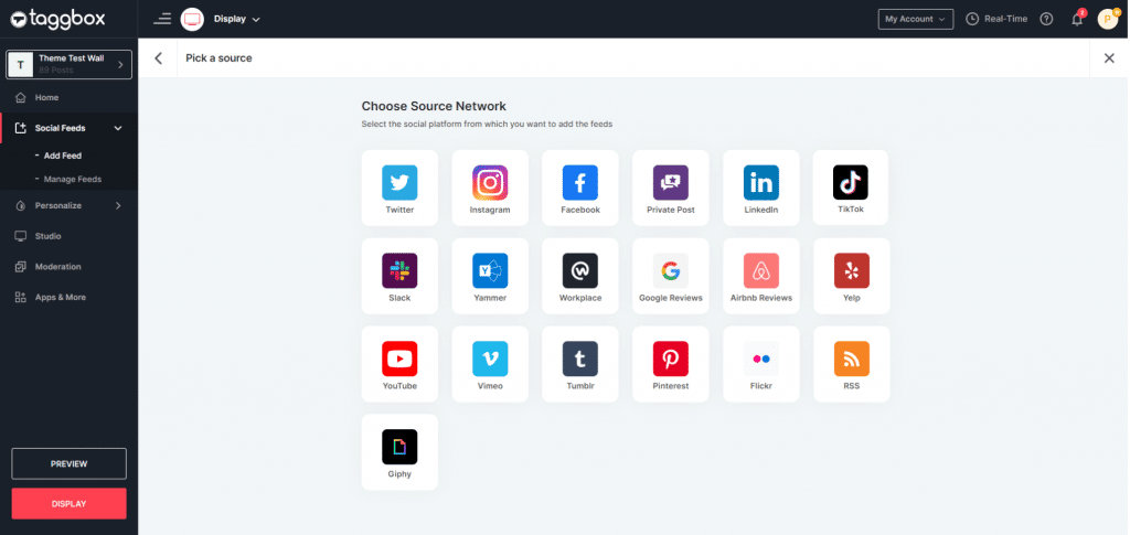 create a TikTok feed