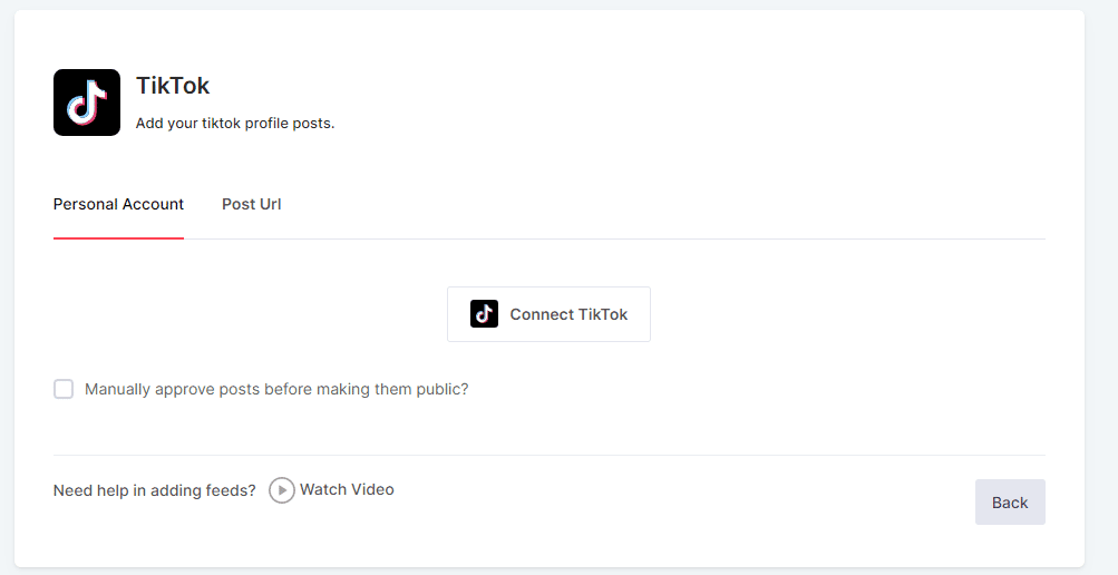 collect TikTok posts using personal account