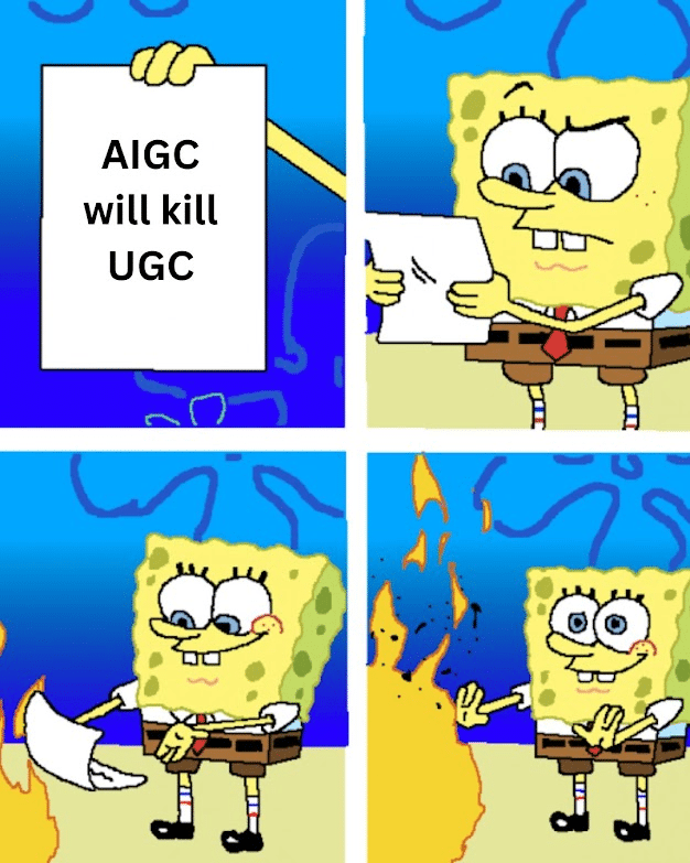 AIGC vs UGC meme