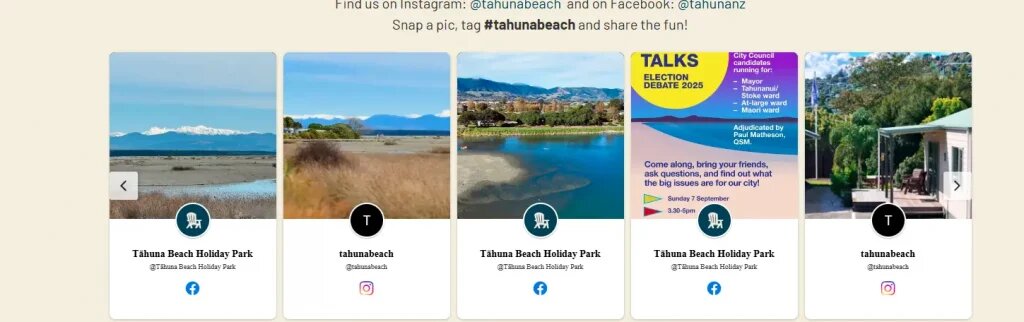 Social media feed by Tahuna