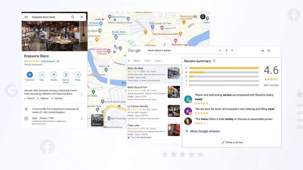 diff between google vs facebook reviews