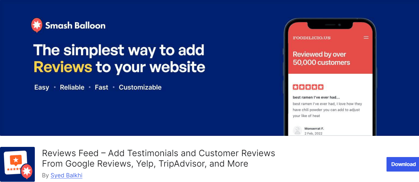 Reviews Feed By Smashballoon