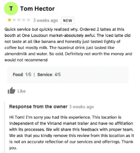 responding to negative reviews