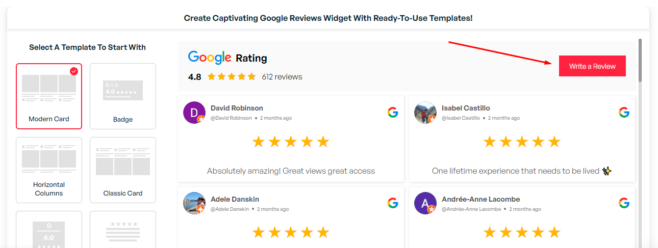 write a google review