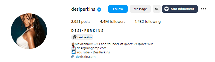 Desi Perkins - Beauty Influencer