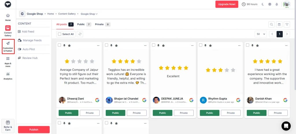 google review widget