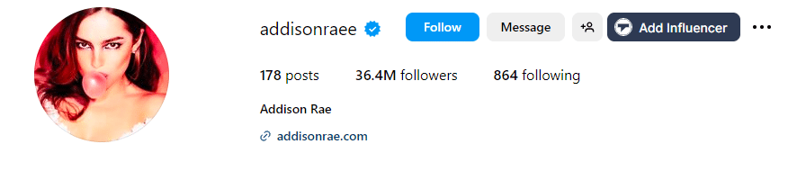 Addison Rae - Top Gen Z Influencers