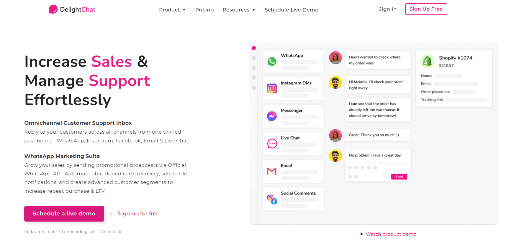 Delightchat- Omnichannel Customer Support & WhatsApp Marketing
