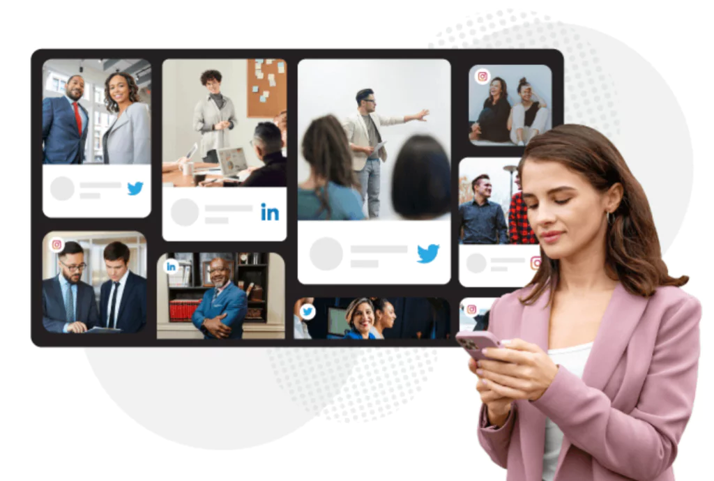 social media wall in trade show