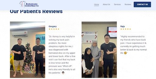 example of google review