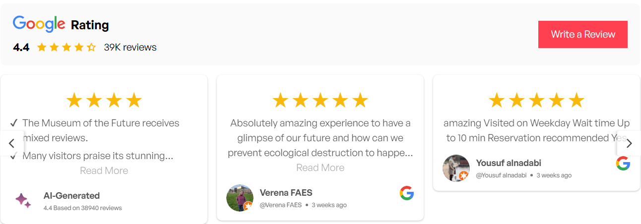 Google Review Carousel