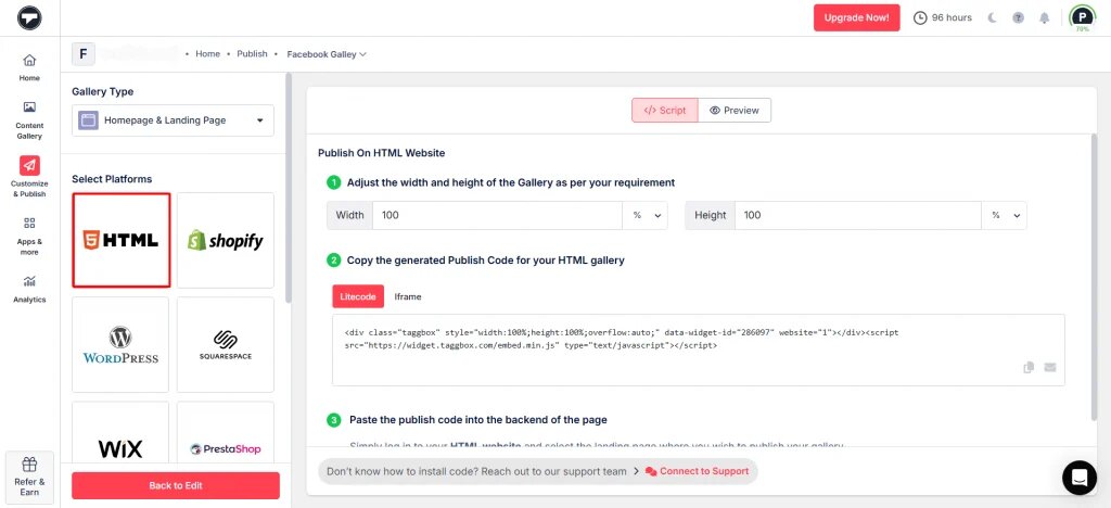 embed google reviews o html website
