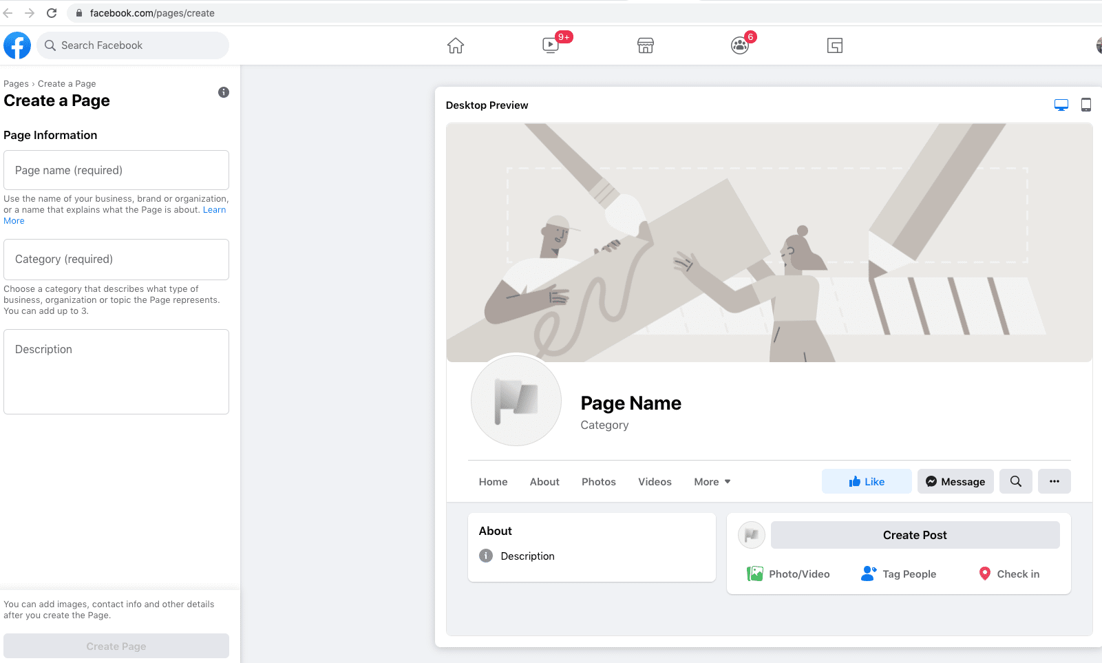 Create a Facebook Business Page