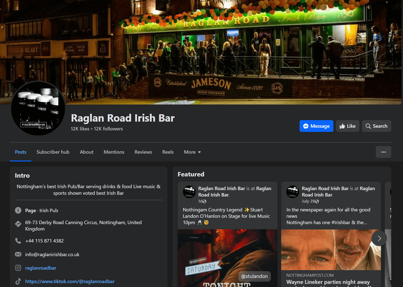 Raglan Road Irish Bar