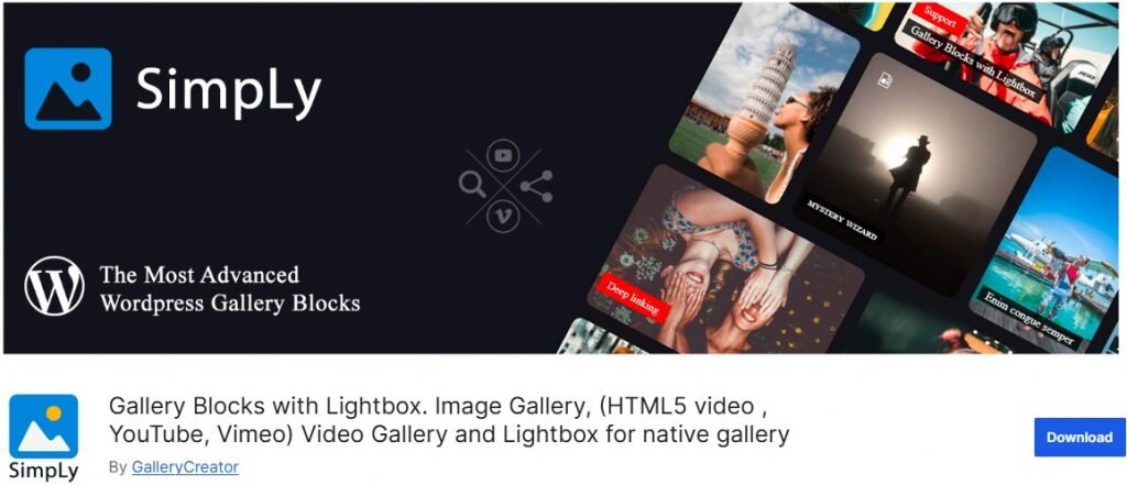 simply gallery block