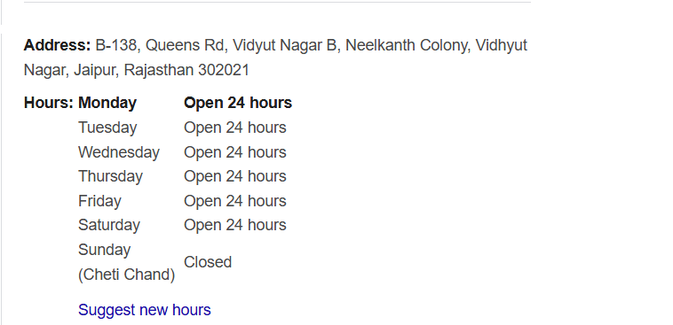 Keep Accurate hours on Google Listing