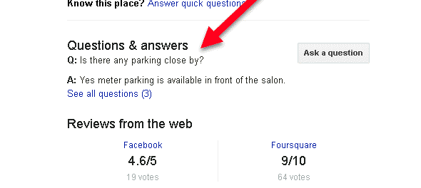 add questions and answrs in google profile
