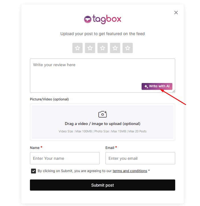 review submissions form